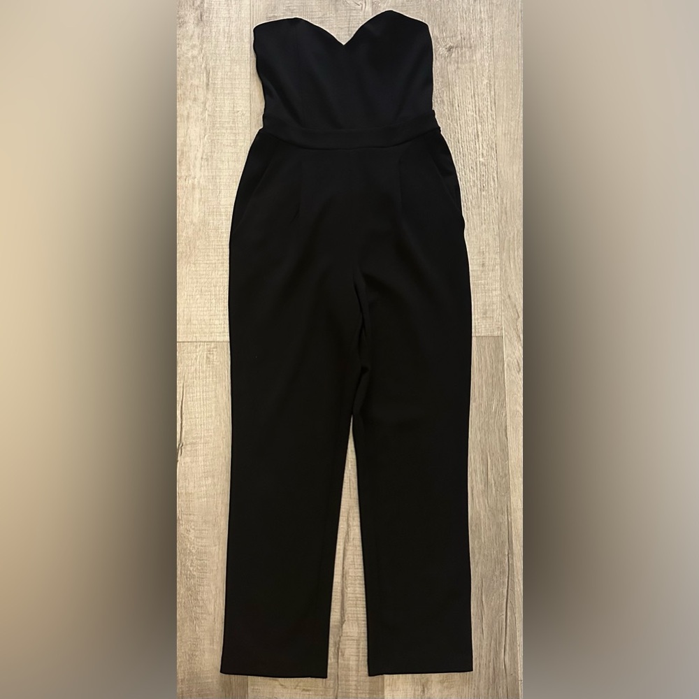 Express Strapless Black Romper